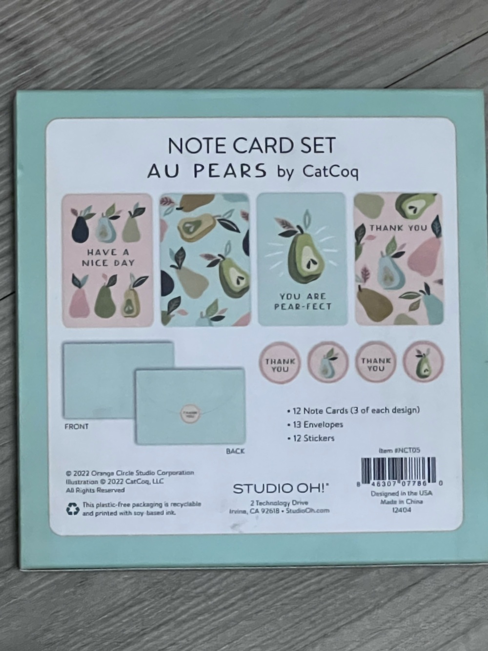 CORR Fruit Assorted Mini Notes Set S/12 NEW in box - Picture 4 of 4